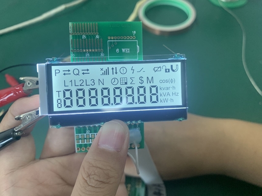 Esposizione LCD LCD su ordinazione di TN STN HTN 7 Sgement dell'esposizione di Transflective per il metro elettronico