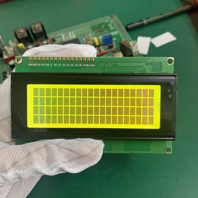 Modulo LCD STN giallo monocromo 20X4 caratteri 16 pin con retroilluminazione a LED