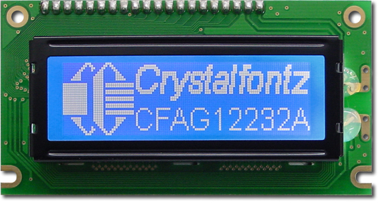 122*32 Modulo LCD grafico CFAG12232A-TMI-TA STN Blu Trasmettitore 6H Display a temperatura ampia
