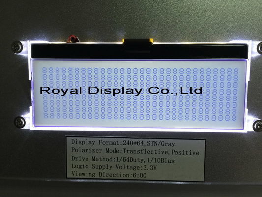 Modulo LCD monocromatico positivo di Stn del modulo LCD dell'esposizione del grafico di 240X64 su misura prezzo franco fabbrica cinese FSTN