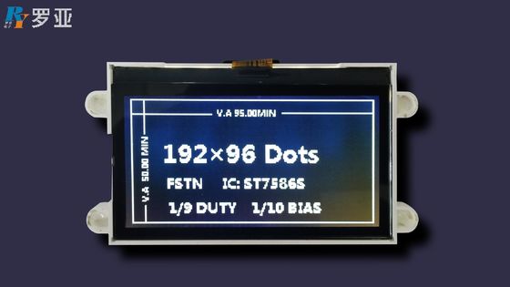 192*64dots esposizione LCD del basso consumo energetico LED del modulo bianco Stn-grigio grafico della lampadina