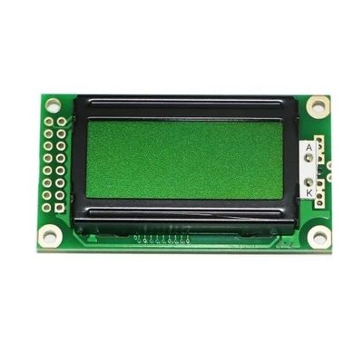 Modulo LCD verde giallo monocromatico LCM di RoHS della PANNOCCHIA di piccola dimensione all'ingrosso del carattere STN 8X2