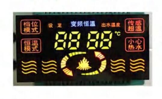 Customized Segment Multicolor LED Display for Industrial Instrument