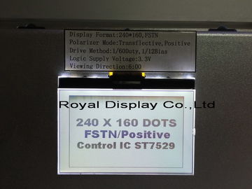 modulo LCD del grafico dell'alimentazione elettrica 3.3V con la lampadina bianca di ST7586S LED