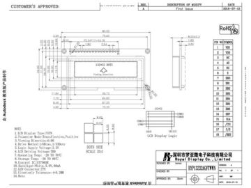 MODULO LCD del DENTE del driver del ODM ST7565R dell'OEM con PCBA RYP13232AGFTWWN