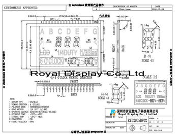 Pannello LCD su ordinazione RYD2055BV02 per elettricità di misurazione/mazzi/autoradio