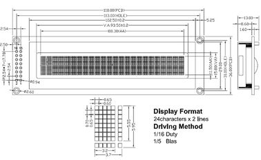Modulo LCD dell'alto carattere di definizione Transmissive/Transflective/modo riflettente