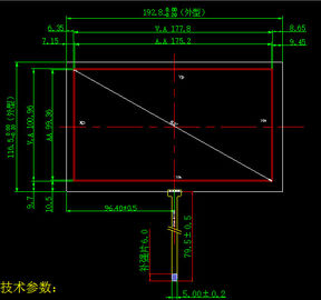 1,8" - 21" durezza diagonale della matita del modulo 3H del touch screen dell'affissione a cristalli liquidi reale