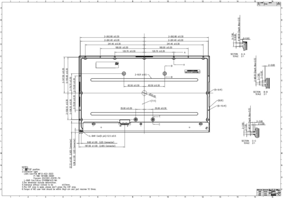23.8 pollici Innolux TFT LCD Modulo R238hca-L3b 1920*1080 Full HD 16,7m Display