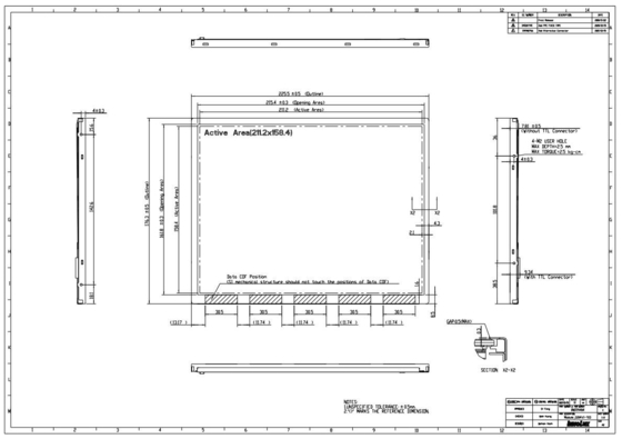 G104V1-T03 Modulo LCD TFT Innolux 10,4 pollici 640*480 RGB VGA 1500:1