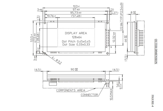 Futaba VFD Display Gp9002A01A 128*64 Verde Grande Temperatura 5.0V personalizzabile