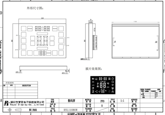 Display a 7 segmenti a LED mono colore bianco pannello di misura di qualità industriale