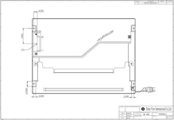 Display LCD TFT a 8' PD080SL1 PVI 800*600 RGB CCFL Industrial Touch Wide Temperature