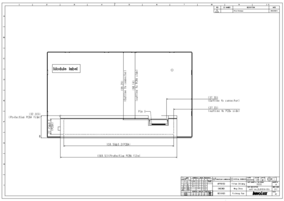 Modulo LCD TFT da 9' INNOLUX 1280*RGB*720 DJ090IA-01A Display originale per auto a temperatura ampia