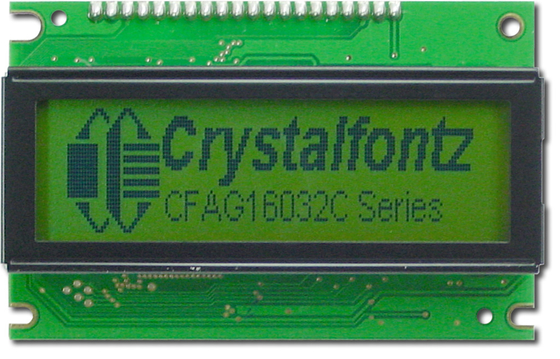 Modulo LCD grafico 160*32 giallo-verde CFAG16032C-YYH-TT con temperatura ampia ST7920