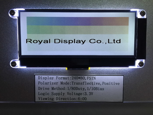 240*80 Modulo LCD grafico FSTN 6H Grande temperatura ST7529 COG Display industriale