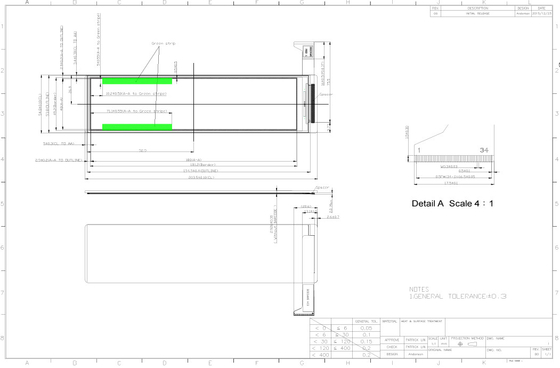 7.33' 200*750 Display EPD di carta elettronica riflettente monocroma
