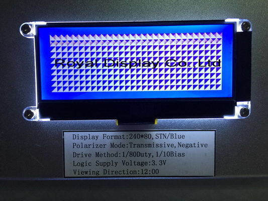 Esposizione LCD di FSTN/Stn 240X80 del dente positivo su ordinazione del PUNTO 3.3V Transflective ST7529