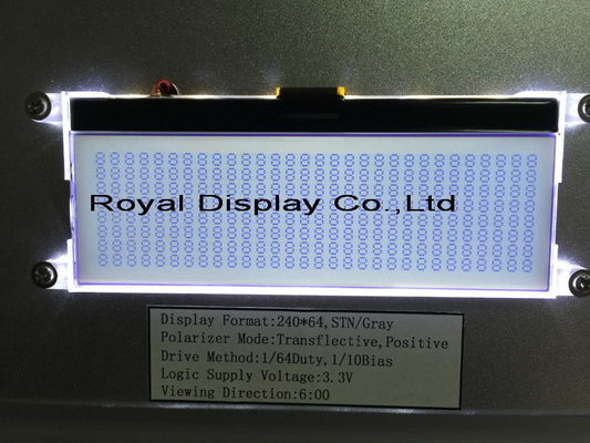 Monocromio di serie del dente di dimensione 240X64 STN FFC UC1611s del regolatore del modulo LCD parallelo su ordinazione di Graphic