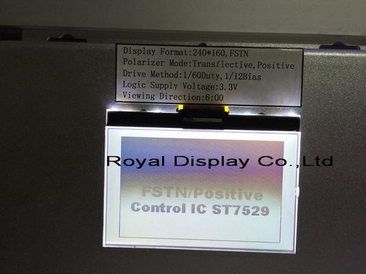 240X160 punti STN UC1611S con il modulo LCD del dente di colore del modulo grafico monocromatico bianco del touch screen