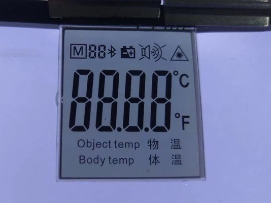 Termometro di IR di segmento del positivo 7 di TN con il connettore LCD della zebra del modulo dell'esposizione di Blacklight