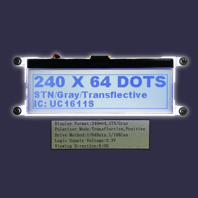 Tipo esposizione grafica LCD dell'OEM Stn FSTN del ODM del modulo di monocromio 24064 di Stn del dente di 240X64