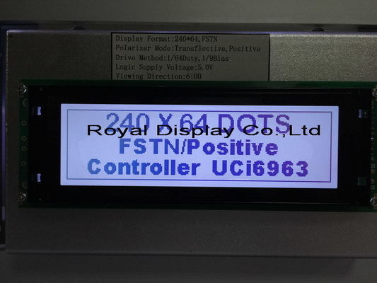 Modulo LCD monocromatico della lampadina del pannello ST7565R IC di LCD del dente di dimensione su misura fabbrica RYG12864M 128x64