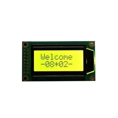 modulo LCD del carattere positivo giallo verde di Transflective della PANNOCCHIA di 8X2 Dots Stn