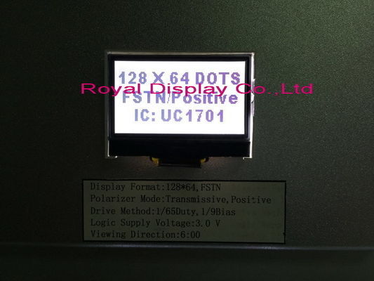 Pannello LCD di Cog/COB 128X64 Blacklight del grafico del mono modulo LCD all'ingrosso dell'esposizione