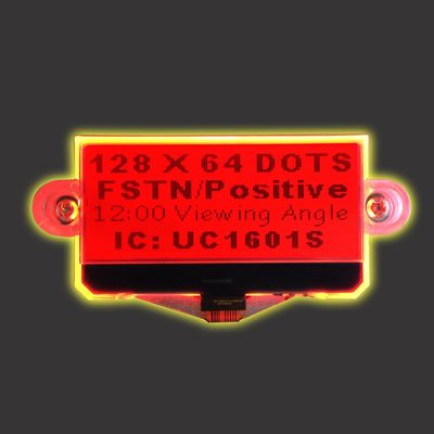 12864 modulo LCD liquido serie-parallelo della lampadina 3V Crystal Display di Dots Positive Small Size White /Amber LED