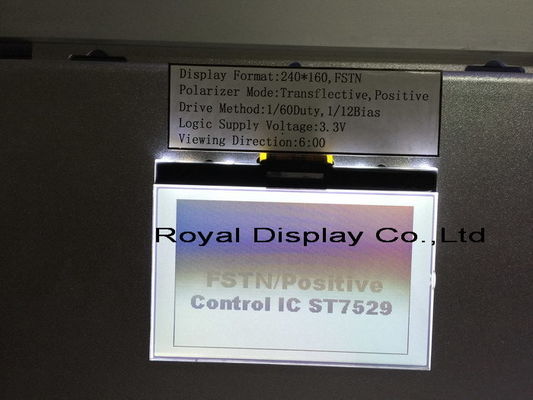 Modulo parallelo LCD grigio dell'esposizione dell'affissione a cristalli liquidi dell'esposizione FFC di Stn 240X160 Dots Graphic