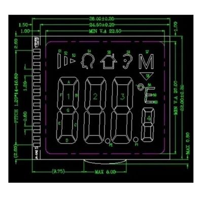 Modulo positivo 3V RYD2119TM-01 di LCD del DENTE di FPC FSTN Tn per il termometro infrarosso