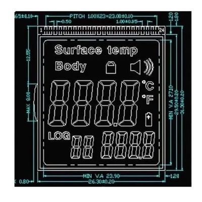 Modulo positivo 3V RYD2119TM-01 di LCD del DENTE di FPC FSTN Tn per il termometro infrarosso