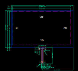 Dimensioni su ordinazione 1,8" ~21" esposizione LCD Transmissive del pannello resistente capacitivo del touch screen con il pannello di tocco