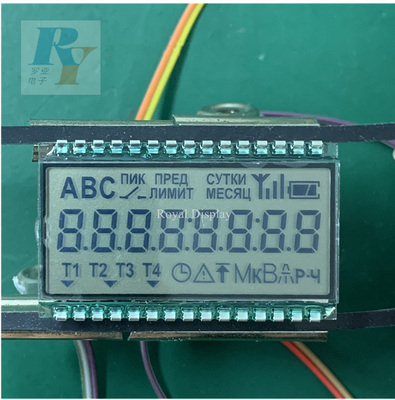 Contatore per acqua su misura della batteria di Pin Display Lcd For Electronic del metallo di segmento di Tn Digital 7