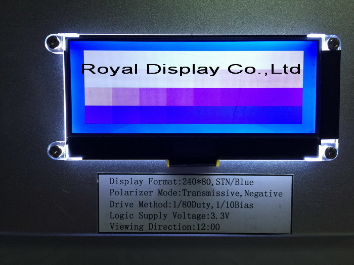 240*80 FSTN Grafica 6H ST75256 Super Wide Temperature Industrial Display con modulo LCD PCB