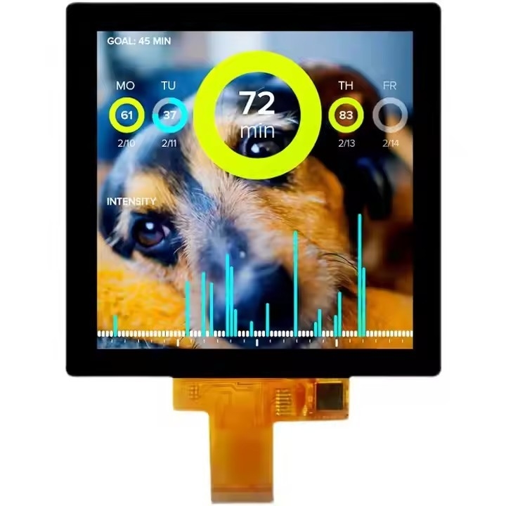3Display LCD TFT quadrato da.95 pollici 4" 480*480 con interfaccia RGB CTP