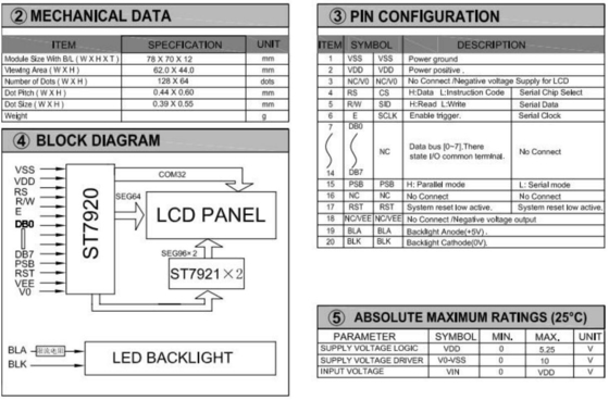 Modulo LCD grafico 128*64 con PCB St7920/St7921 FSTN Display industriale monocromo