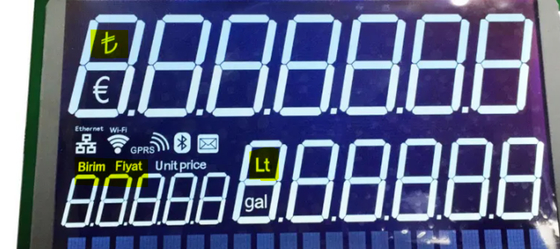 Modulo LCD DFSTN a trasmissione negativa per distributori di carburante a gamma di temperatura super ampia