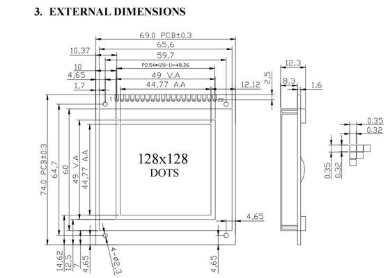 Modulo LCD DFSTN per distributore di carburante Display industriale Super larghezza di temperatura trasmissibile negativo personalizzabile