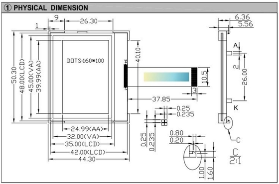 Modulo LCD grafico 160x100 La soluzione di visualizzazione perfetta per i sistemi di controllo industriale