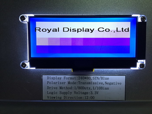 240*80 FSTN Grafica 6H ST75256 Super Wide Temperature Industrial Display con modulo LCD PCB