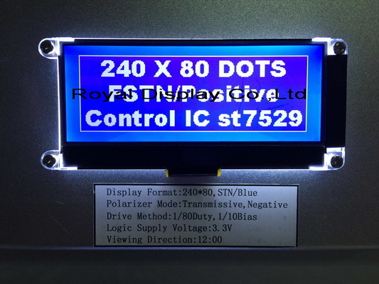 240*80 FSTN Grafica 6H ST75256 Super Wide Temperature Industrial Display con modulo LCD PCB