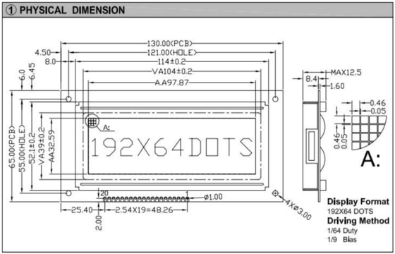 192*64 Modulo LCD grafico STN ST7920 con retroilluminazione Modulo LCD PCB Display industriale