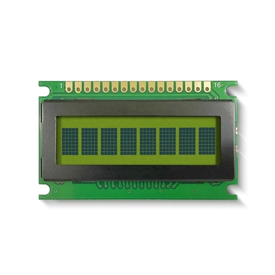 Modulo LCD da 8*1 caratteri 6H STN Temperatura positiva ampia giallo-verde con display industriale retroilluminato