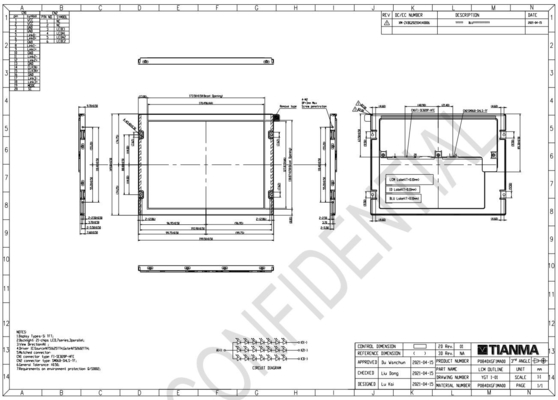 8.4'' 1024*768 Interfaccia RGB TFT LVDS modulo LCD ad alta contrasto luminoso a temperatura ampia