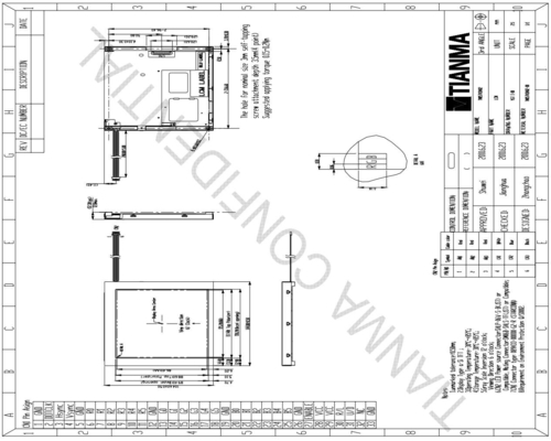 5.7'' 320*RGB*240 6H QVGA Modulo LCD ad ampia temperatura conveniente