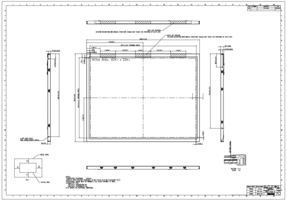 15' TFT 1024*RGB*768 XGA LVDS Interfaccia Modulo LCD Innolux ad ampia temperatura