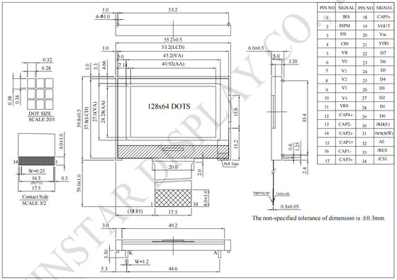 Modulo LCD sostitutivo Winstar personalizzabile ST7567P