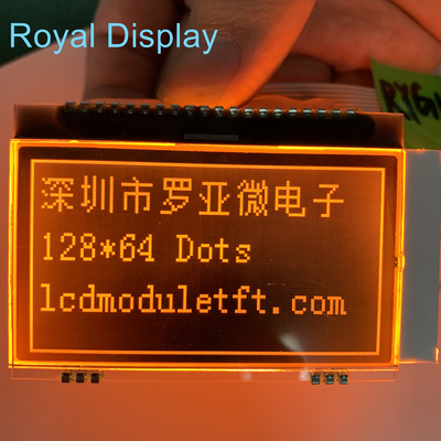 Negazione LCD dell'esposizione di 128*64 FSTN con il monitor LCD della lampadina arancio